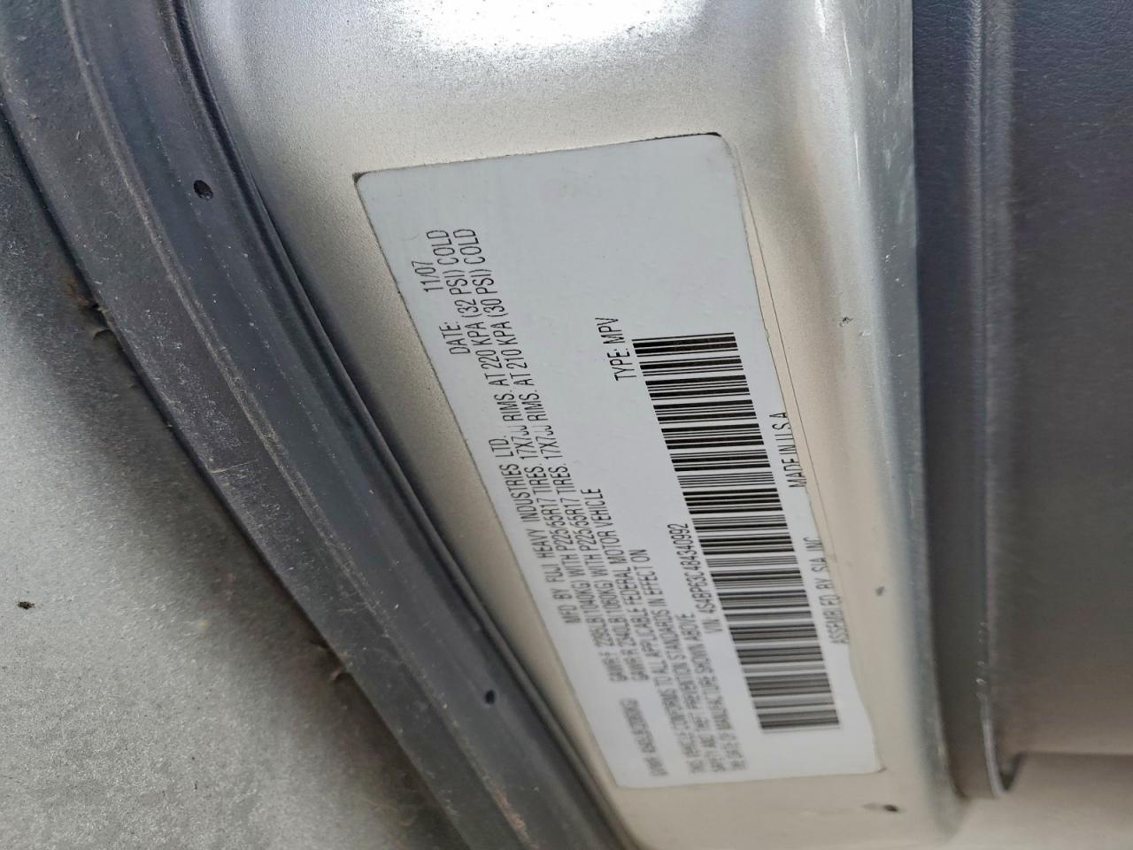 2007 Subaru Legacy Outback