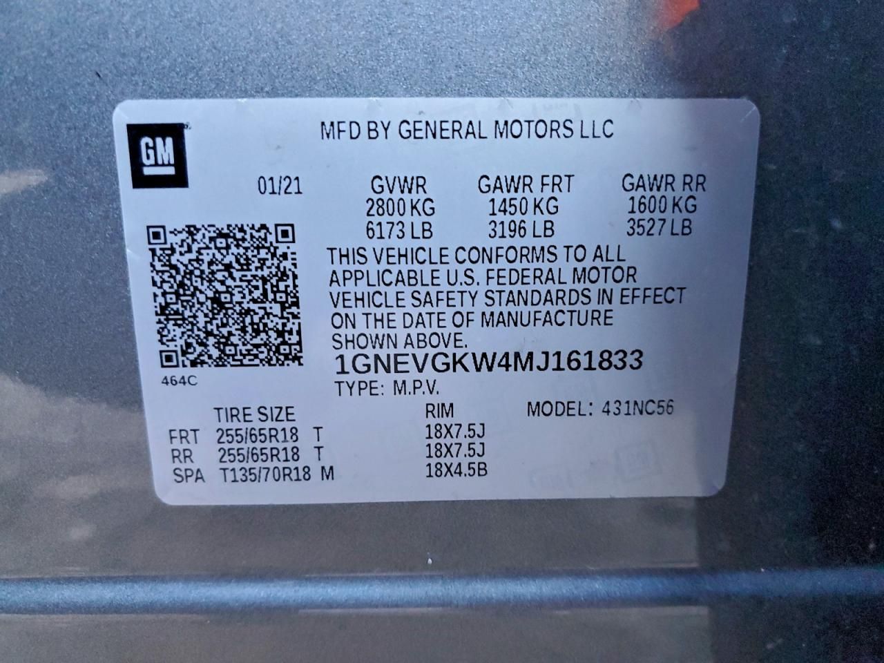 2021 Chevrolet Traverse lt