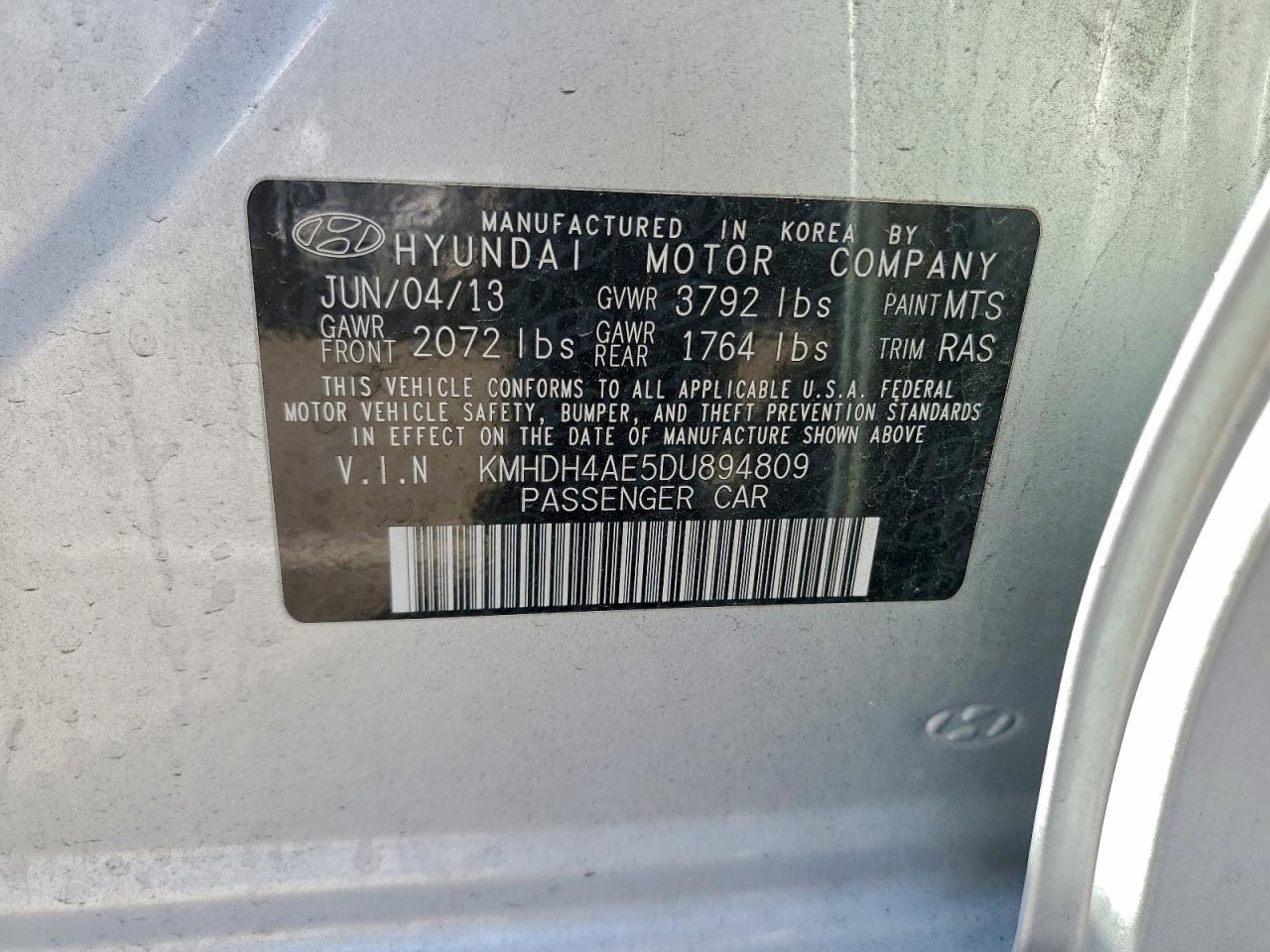 2013 Hyundai Elantra gls