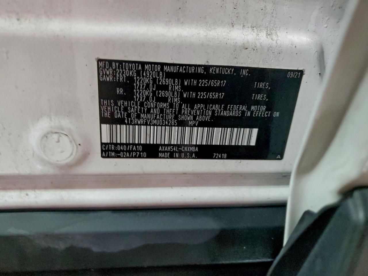 2021 Toyota Rav4 xle