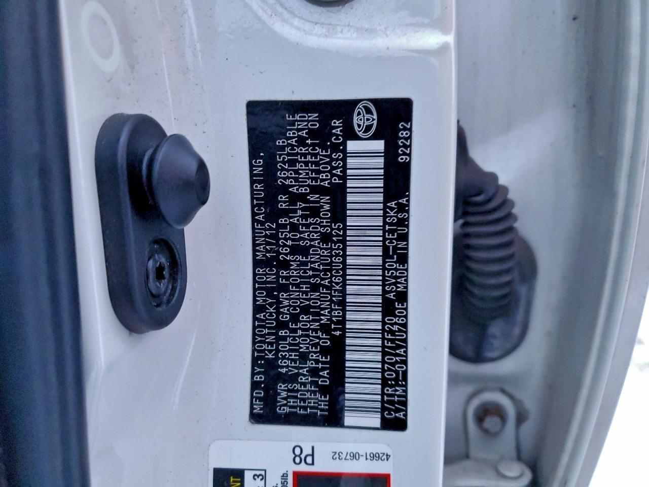 2012 Toyota Camry Base
