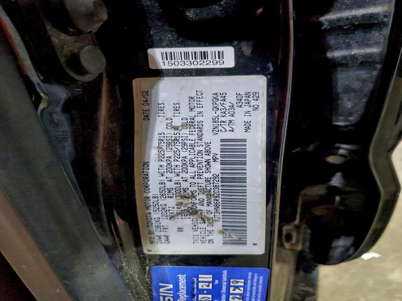 2002 Toyota 4runner SR5