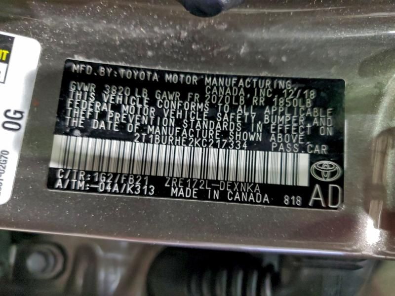 2019 Toyota Corolla l