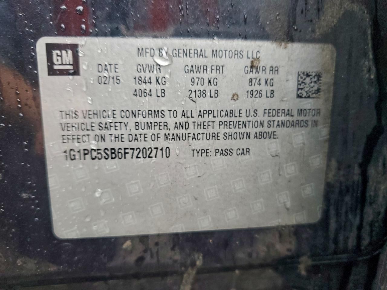 2015 Chevrolet Cruze lt