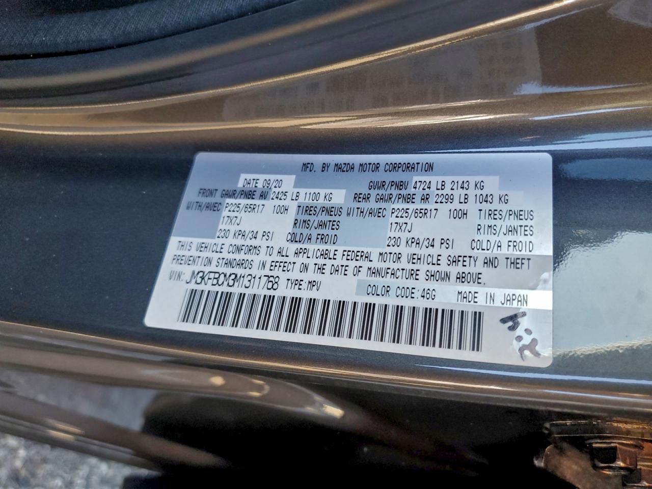 2021 Mazda Cx-5 Touring