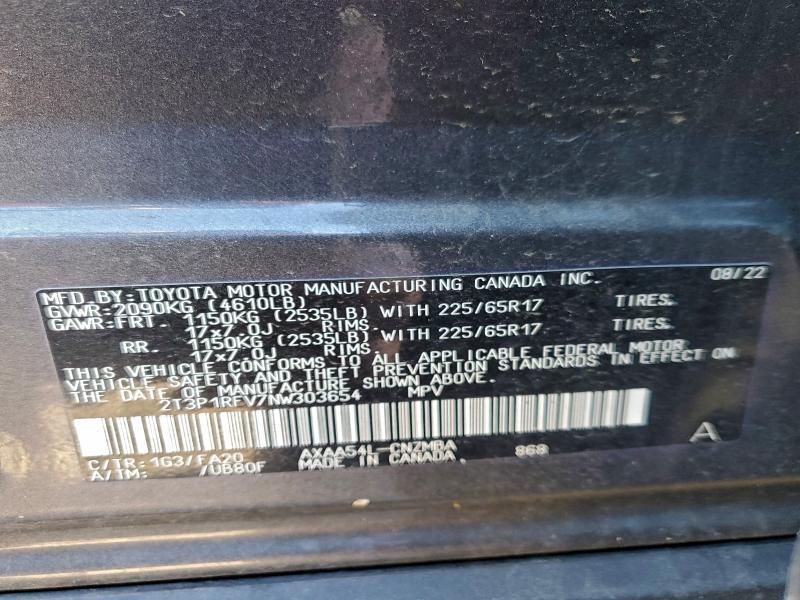 2022 Toyota Rav4 xle